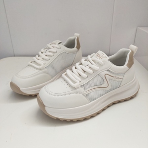 KFT脚王厚底小白鞋女2025年新款夏季百搭休闲运动板鞋透气网鞋