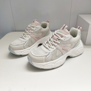 KFT脚王2025夏季新款女鞋休闲老爹鞋透气网鞋韩版厚底运动小白鞋