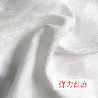 弹力乱麻 数码印花 阳光麻 面料 乱麻 汉服 布料 服装定做