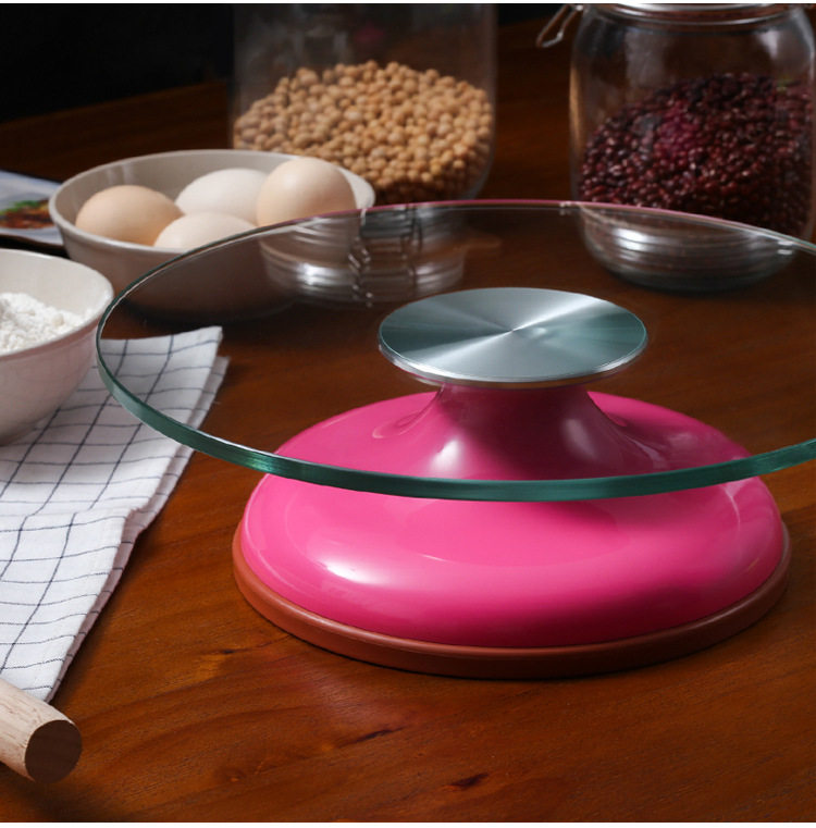 烘焙工具家用商用生日蛋糕转台 钢化玻璃转盘 裱花台蛋糕工具