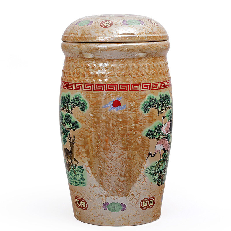 陶瓷捡骨罐 金坛 金瓮 景德镇骨灰盒 男女款骨灰坛 丧葬殡仪用品