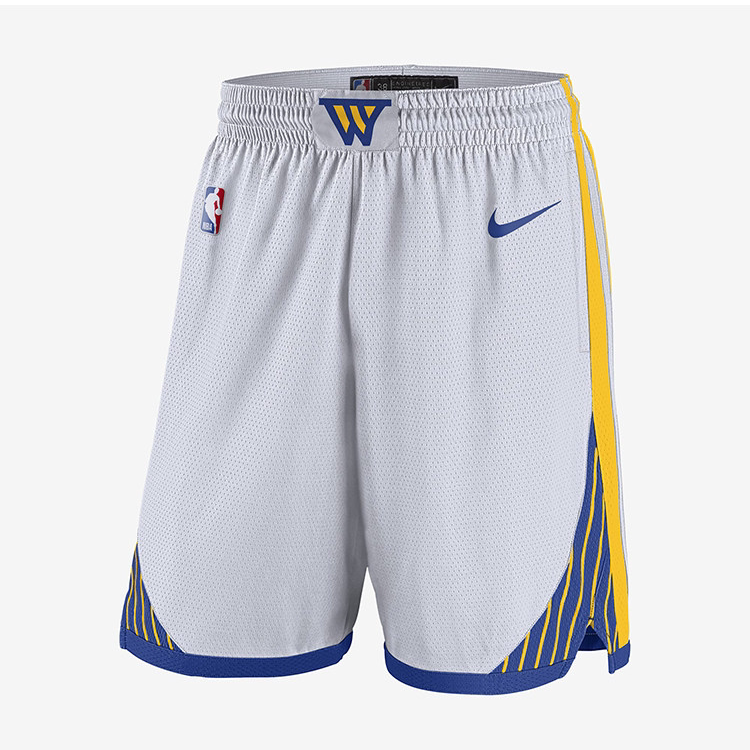 NIKE/耐克夏季新款男子金州勇士队透气宽松运动短裤FQ4108-100