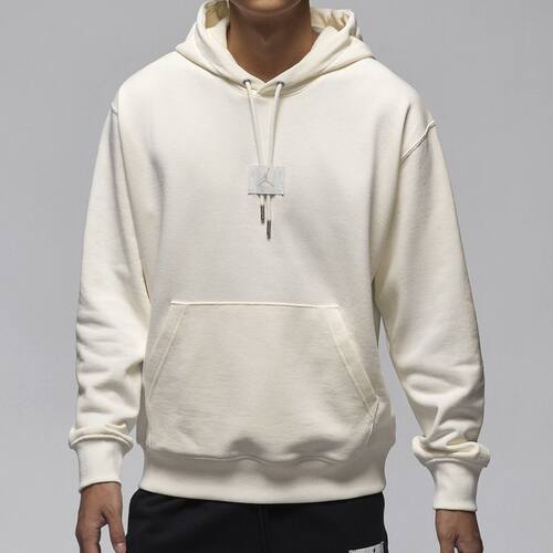 NIKE/耐克男士Jordan连帽套头衫卫衣米白休闲长袖上衣FV7248-133
