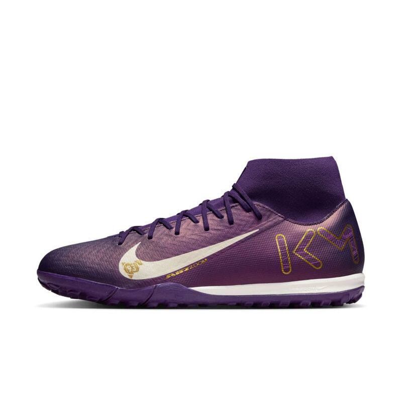NIKE/耐克男鞋SUPERFLY 10姆巴佩高帮TF碎钉运动足球鞋FQ8333-500