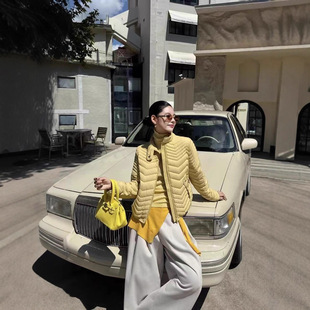 设计师款合身修身轻薄羽绒外套短款新款网红羽绒服外套女装不撞款