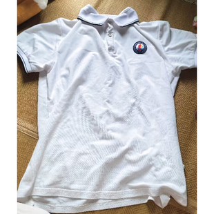 泗洪县第一高级中学校服短袖白色T恤校服来图定制小学生同款定做