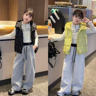 洋气百搭休闲儿童男女孩秋冬季 中大童韩版 马甲 2025新款 女童冬装
