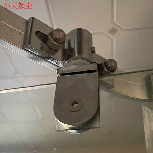 酒店淋浴房天地夹玻璃门飞机夹固定器浴室门合页铰链门轴五金配.
