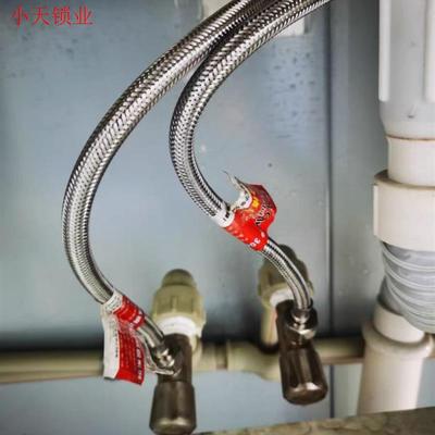 厨房卫生间单孔冷热水龙头尖头大小头尖嘴进水软管连接管加长铜.