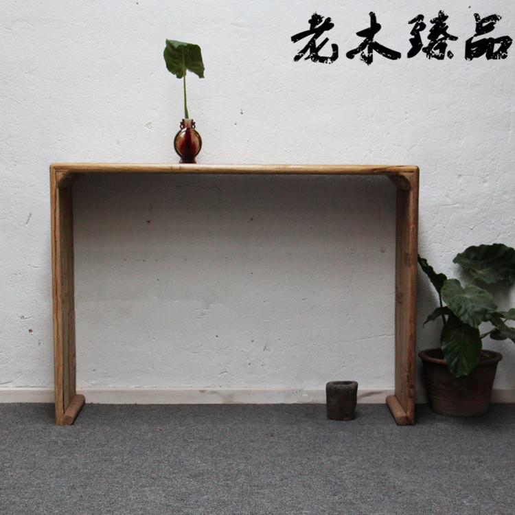 老榆木门板画台复古怀旧平头条案