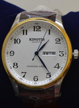 KINGTIS上海精铁时K4037M/L精铁时石英表老人表双日历数字男女