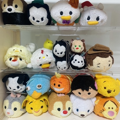 海淘 米奇噗噗鸭嘴兽奇奇蒂蒂tsum松松趴趴玩偶