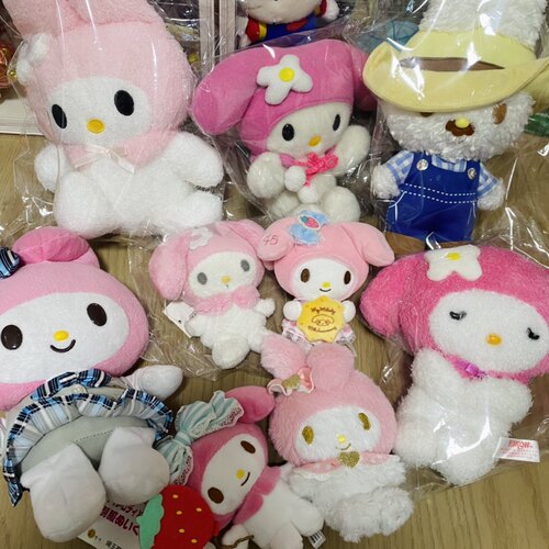 中古绝版美乐蒂爸爸 vivitix限定款鸡蛋花美乐蒂公仔 点点嘴挂件