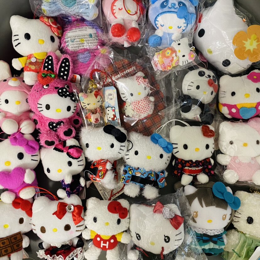 中古海淘hello Kitty毛绒挂件 寿司和服 封面草莓 限定联名