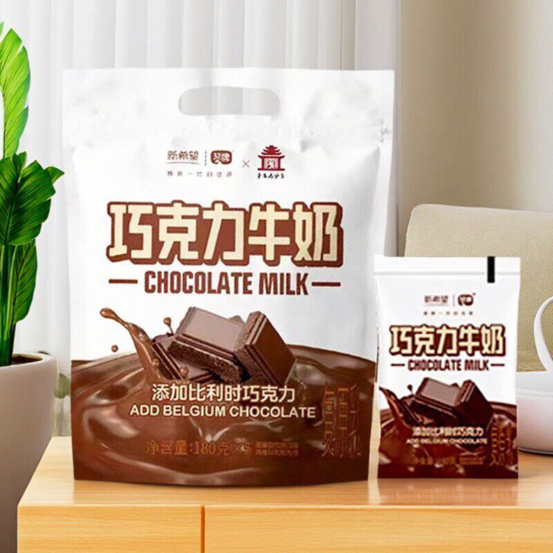 新希望巧克力牛奶180ml*8/12袋装巧克力风味奶浓郁营养实惠装