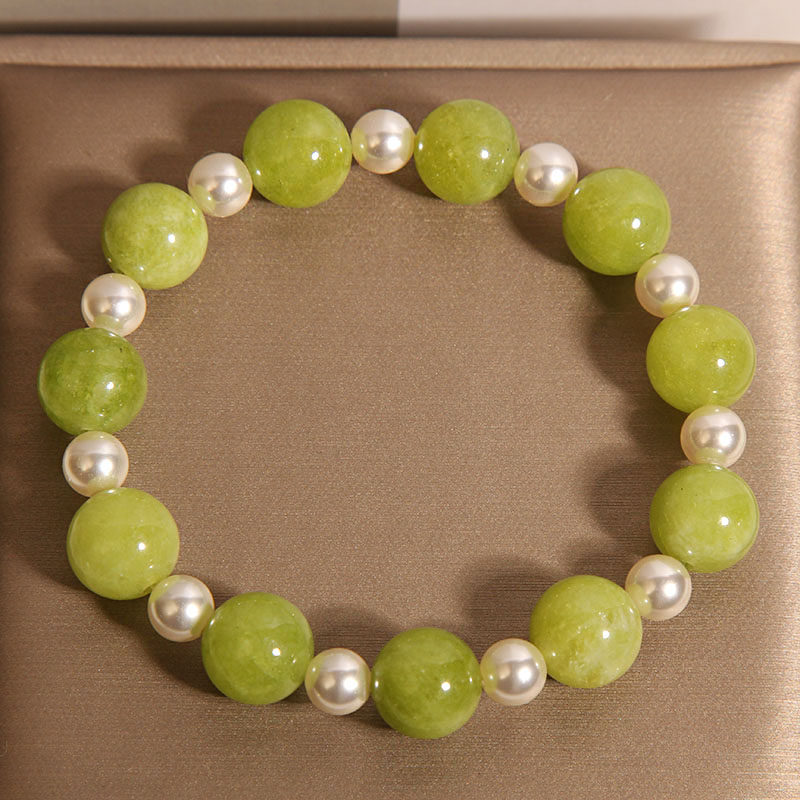 天然绿碧玺手链女款轻奢小众精致时尚简约百搭水晶手串送闺蜜礼物