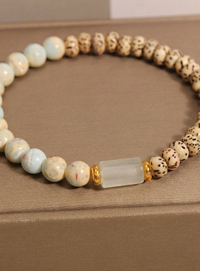 星月菩提手链女寿山石玉石手串