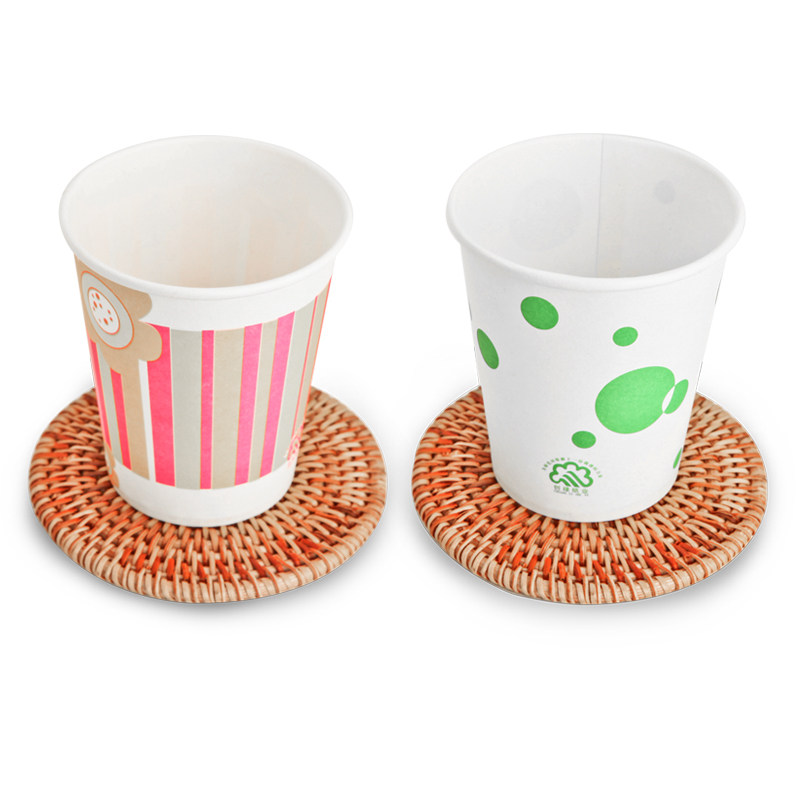 公司用50只一次性纸杯饮料咖啡豆浆可乐果汁奶茶热饮杯水杯杯子纸