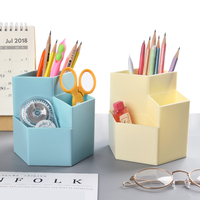 Pen holder creative fashion storage box desktop simple office pen bucket storage desk storage box makeup brush holder pen box large oblique plug-in large capacity multi-functional ins pen holder for women