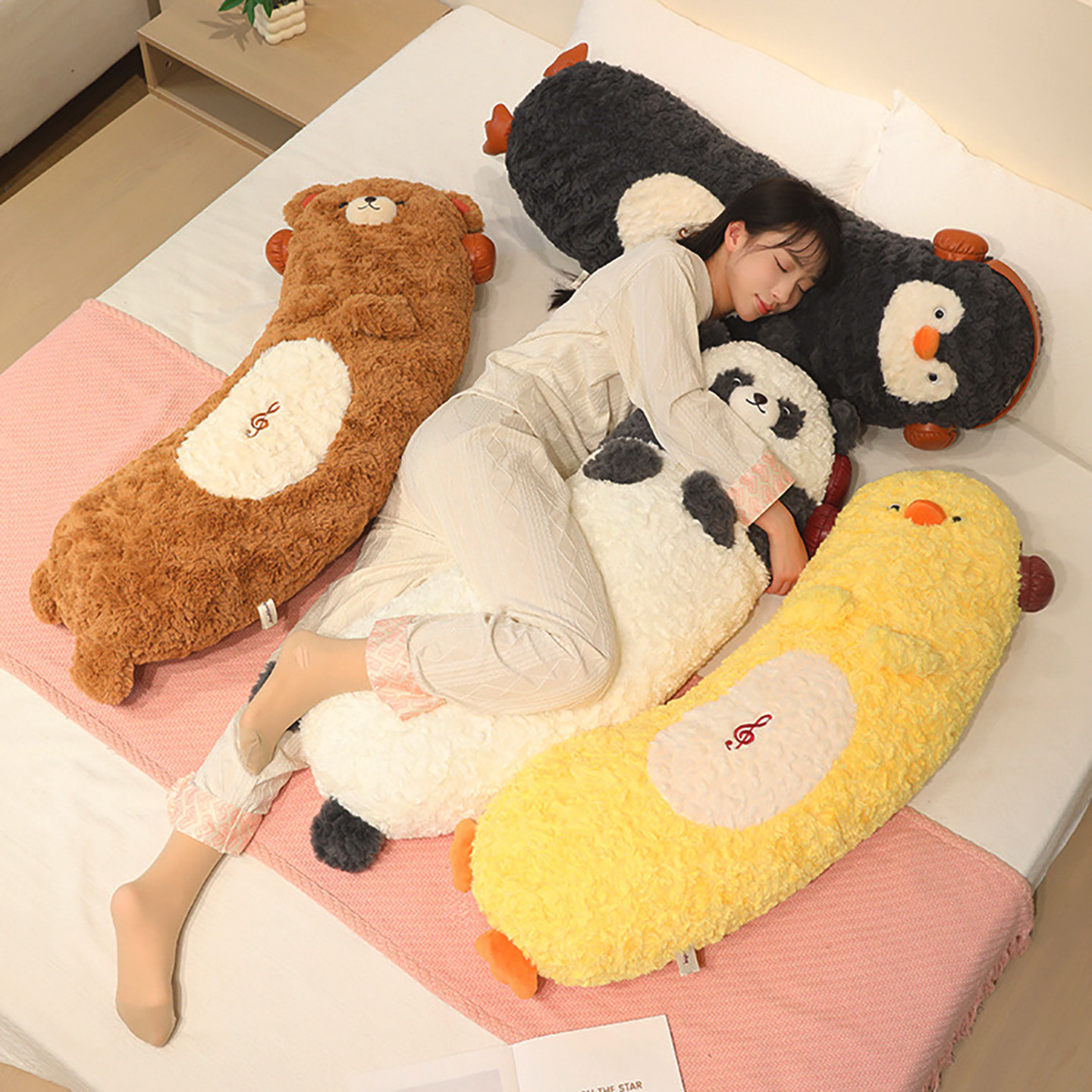 可爱熊猫玩偶抱枕男女孩睡觉布娃娃泰迪熊公仔小黄鸡毛绒玩具礼物,玩具/童车/益智/积木/模型,毛绒/玩偶/公仔/布艺类玩具,淘宝优惠券,粉丝福利购,淘宝优惠卷