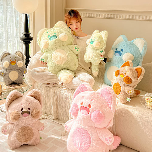 正版嘟嘟喵公仔抱枕女生睡觉专用