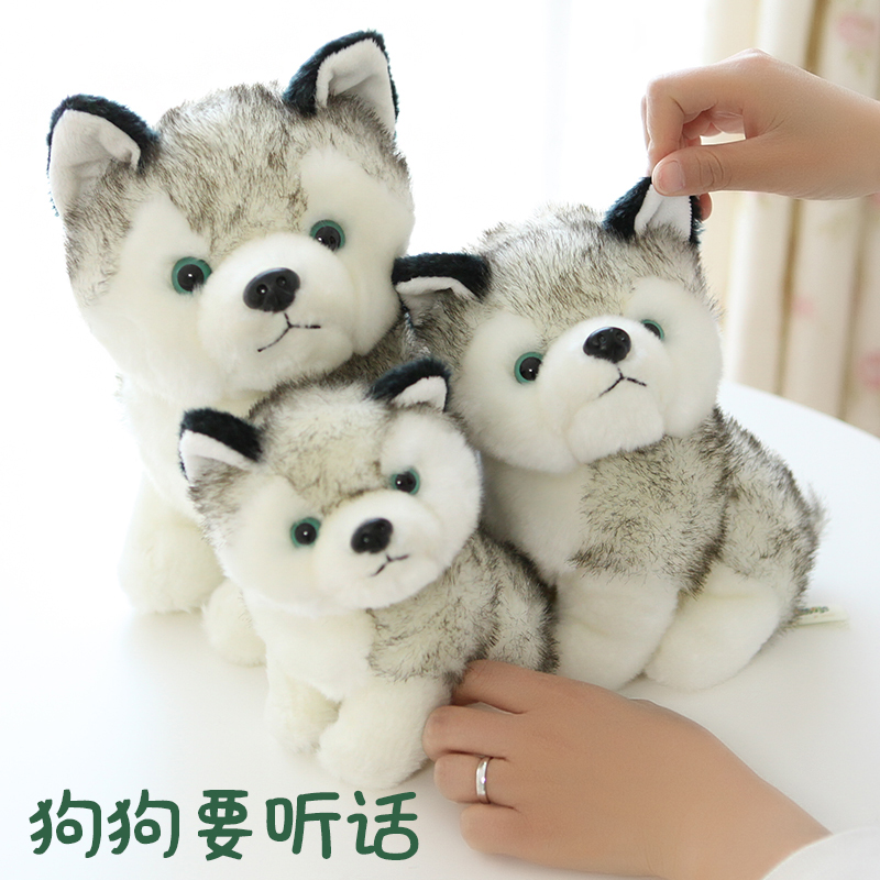 哈士奇狗狗儿童生日礼物毛绒玩具