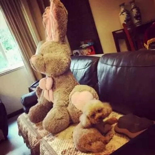 Большой кролик, плюшевая игрушка, милая тряпичная кукла, подушка для сна для мальчиков и девочек, США, подарок на день рождения