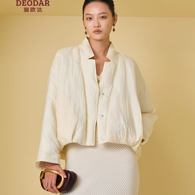 迪欧达高端鹅绒服女短款2025冬季新款轻盈保暖90白鹅绒羽绒服外套