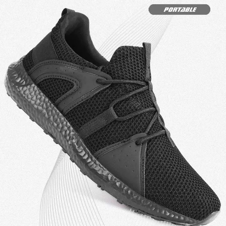 新款3554新式消防作训鞋男黑色超轻跑鞋透气网眼作训胶鞋训练鞋