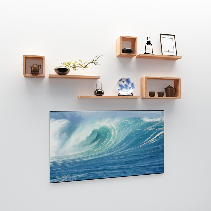 简约现代墙上置物架挂墙架子客厅沙发电视背景墙壁柜搁板装饰隔板