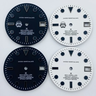 28.5MM水鬼改装 适配NH35 黑武士表盘 配件 36机芯 手表改装 新款