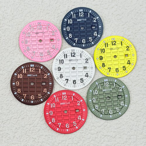 女款手雷表盘改装手表配件25.5MM多巴胺女款字面适NH05/NH06机芯