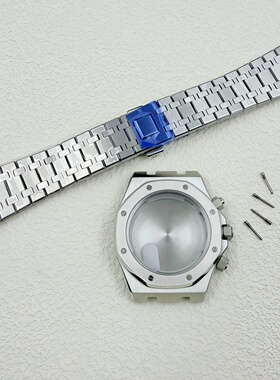 VK63机芯改装多选项表壳42MM橡树六针精钢表壳表带套装蓝宝石玻璃