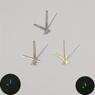 手表改装配件日志改装表针强绿夜光冰蓝夜光指针适配NH35NH36机芯