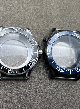 NH35表壳海马300精钢表壳41MM手表壳蓝宝石玻璃适装NH35/NH36机芯