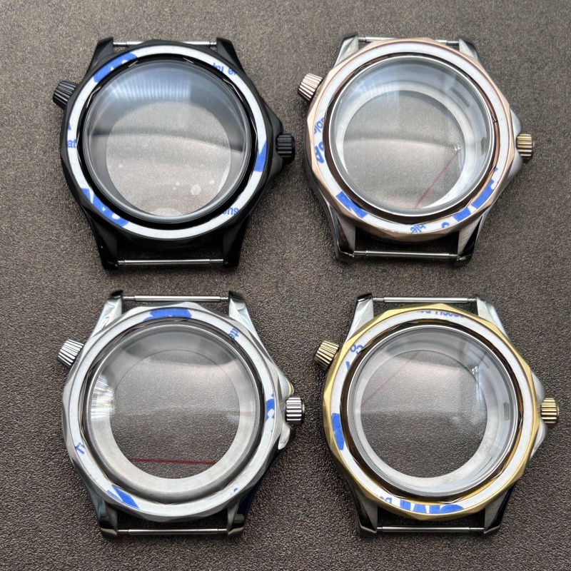 NH35改装配件 海马300精钢表壳 41MM蓝宝石玻璃适装NH35/NH36机芯