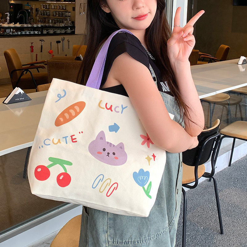 卡通帆布手提袋大容量单肩包2025新款帆布包儿童伴手礼生日礼品包,箱包皮具/热销女包/男包,时尚帆布包,淘宝优惠券,粉丝福利购,淘宝优惠卷