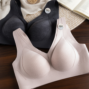 新款 3759春秋磨毛文胸无痕防下垂固定杯套头提拉女士内衣宽肩带