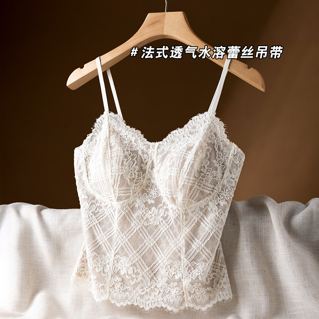 法式性感蕾丝吊带女春夏薄款内搭图片