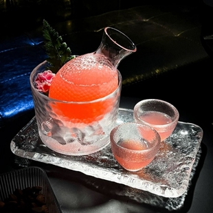 微醺果酒杯鸡尾酒杯日式清酒壶套装小酒馆冰酒壶温酒器氛围感酒杯