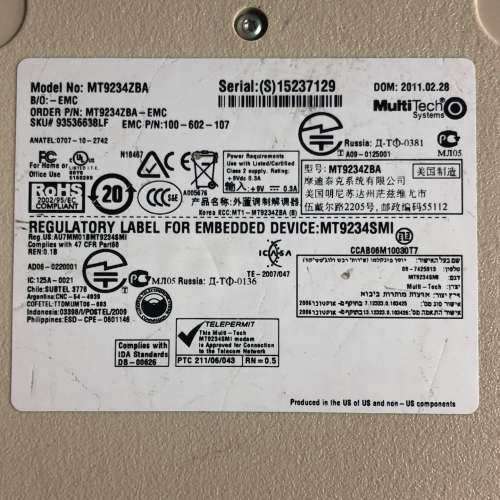 MT9234ZBA   MultiTech Multi Mo.询价
