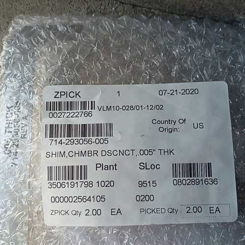 应用材料zpick  半导体 金属垫片.询价