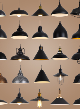 复古工业风装饰吊灯餐饮餐厅办公室咖啡厅吧台酒吧店铺商用灯罩灯