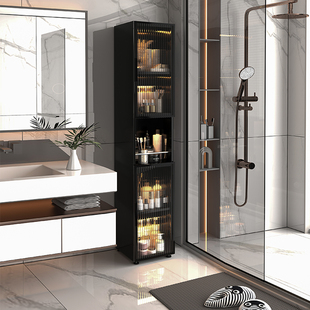 蜂窝铝合金浴室置物柜家用落地收纳柜卫生间靠墙多功能储物柜窄柜