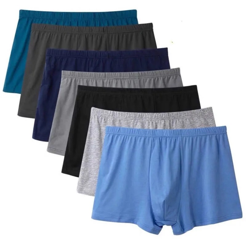 ab内裤男纯棉抗菌裤中老年爸爸宽松四角裤全棉大码平角裤透气0982