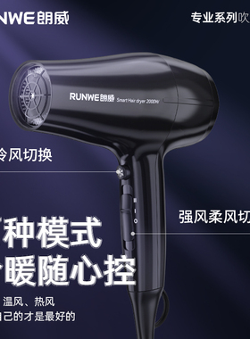 朗威电吹风强劲大风量速干不伤发