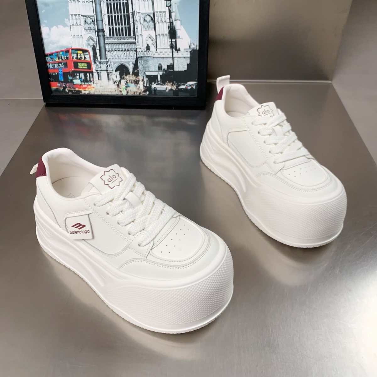 真皮厚底小白鞋女2026春季新款松糕底增高轻便休闲百搭板鞋面包鞋,女鞋,休闲板鞋,淘宝优惠券,粉丝福利购,淘宝优惠卷