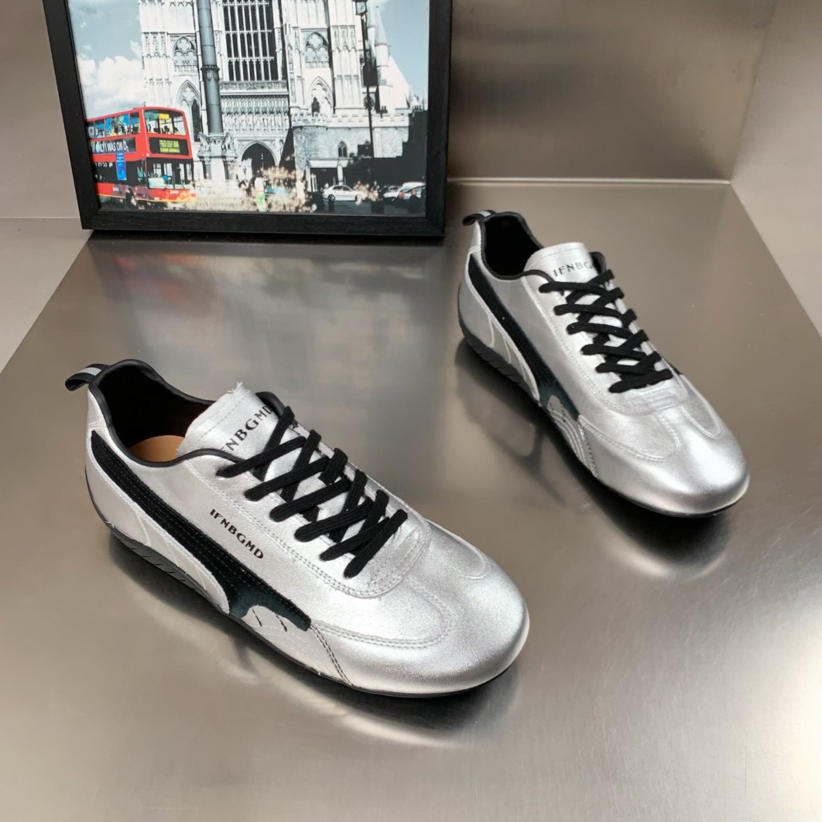 头层牛皮拼色德训鞋女2026春季新款平底时尚休闲百搭运动阿甘鞋潮,女鞋,德训鞋,淘宝优惠券,粉丝福利购,淘宝优惠卷