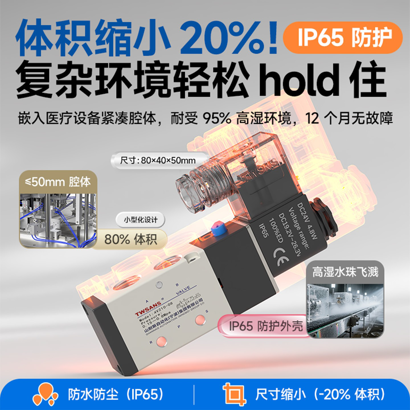 TWSANS台匠山耐斯电磁阀热固款