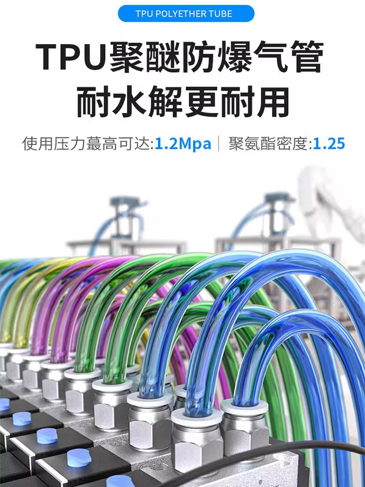 /耐斯8mmPU管空压机4气动12山16/68X水/透明管/10气管14/软管气5